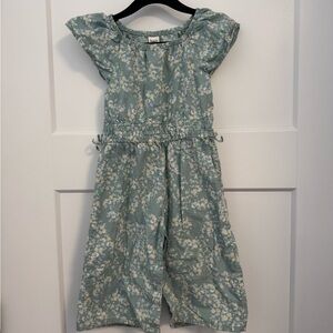 OshKosh B'gosh Teal Floral Jumpsuit